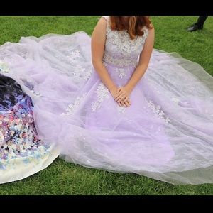 Light purple JJs house prom dress